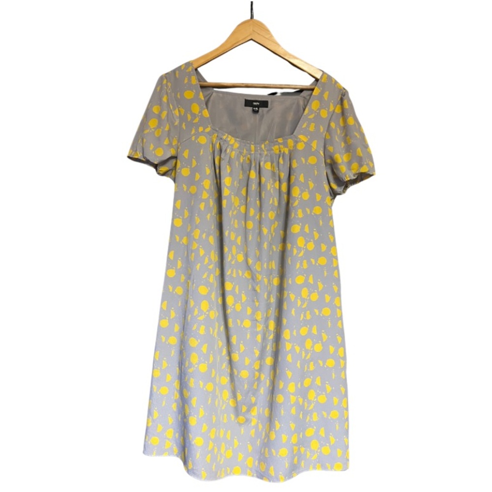 Mossimo Supply Co. Gray Mini Dress with Yellow Pattern